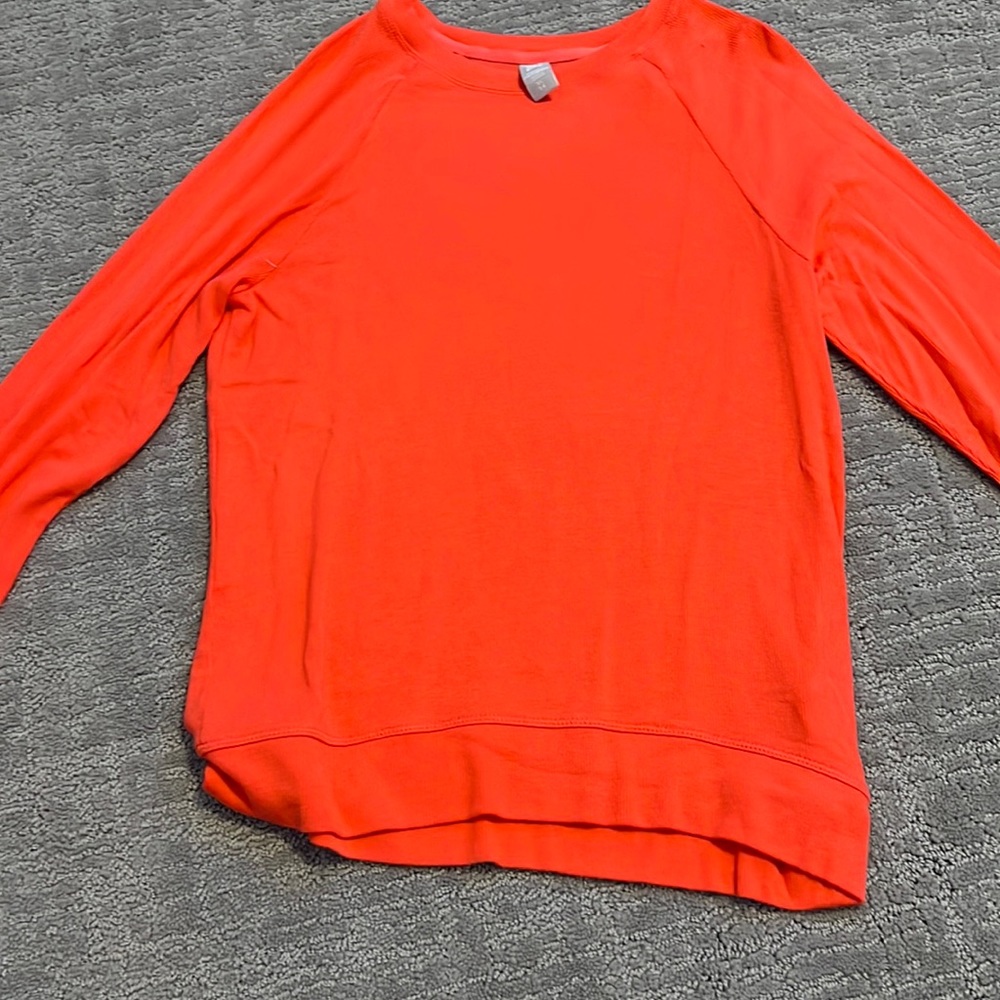 Coral color, long sleeve shirt from Athleta girl